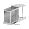Мусорный бак Starax с телескопической направляющей из нержавеющей стали, 12 + 12 л Мусорный бак Starax с телескопической направляющей из нержавеющей стали, 12 + 12 л