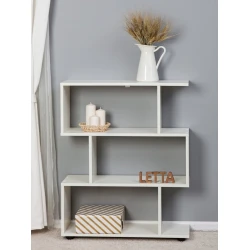 Стеллаж Letta 89x73x25 см, ЛДСП, белый