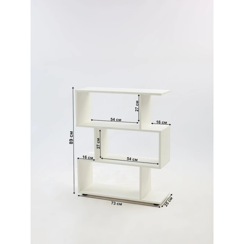 Стеллаж Letta 89x73x25 см, ЛДСП, белый Стеллаж Letta 89x73x25 см, ЛДСП, белый