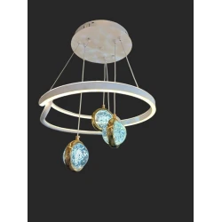 Люстра подвесная 1069, белая/золотистая Люстра подвесная 1069, белая/золотистая