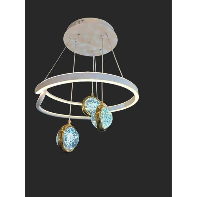Люстра подвесная 1069, белая/золотистая Люстра подвесная 1069, белая/золотистая