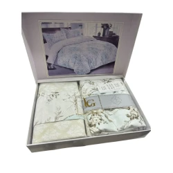 Комплект постельного белья Laura Grand hc_2110000003482, пододеяльник 150x220 см, простыня 180x220 см, наволочка 50x70 (2 шт), односпальный, разноцветный