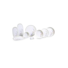 Süfrə qab-qacaq dəsti Leggno Botanical Fleur, 55 parça, 12 nəfərlik, ağ