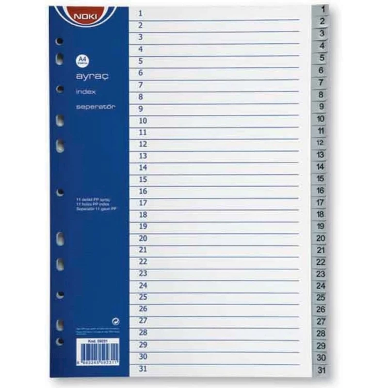 Ayırıcı Noki А4, 31 vərəq