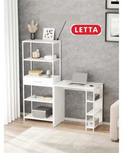 Stellaj Marina 3563_LetSpringCSStelArnoWhWh, LDSP-Loft, 146.6x33.7x60 sm, ağ