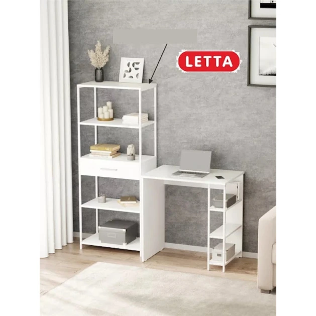 Стеллаж Marina 3563_LetSpringCSStelArnoWhWh, ЛДСП-Loft, 146.6x33.7x60 см, белый Стеллаж Marina 3563_LetSpringCSStelArnoWhWh, ЛДСП-Loft, 146.6x33.7x60 см, белый