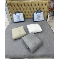 Наматрасник защитный MiraNova SF-763, двуспальный, бамбук/хлопок, 160х200 см, товар в ассортименте