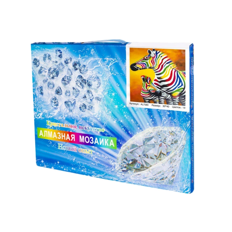 Алмазная мозаика Зебра Tp_2012129000005, 40x30 см Алмазная мозаика Зебра Tp_2012129000005, 40x30 см