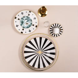 Десертный сервиз Porland Palms 04ALM005617, 19 предметов, 6 персон, фарфор, разноцветный