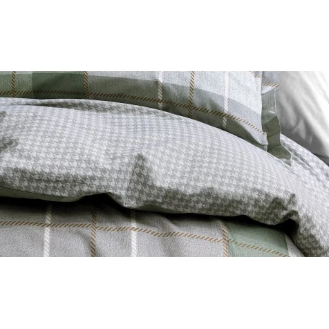Комплект постельного белья Yataş Tancy пододеяльник 160x220, простыня 180x240, наволочки 50x70, односпальный, зеленый