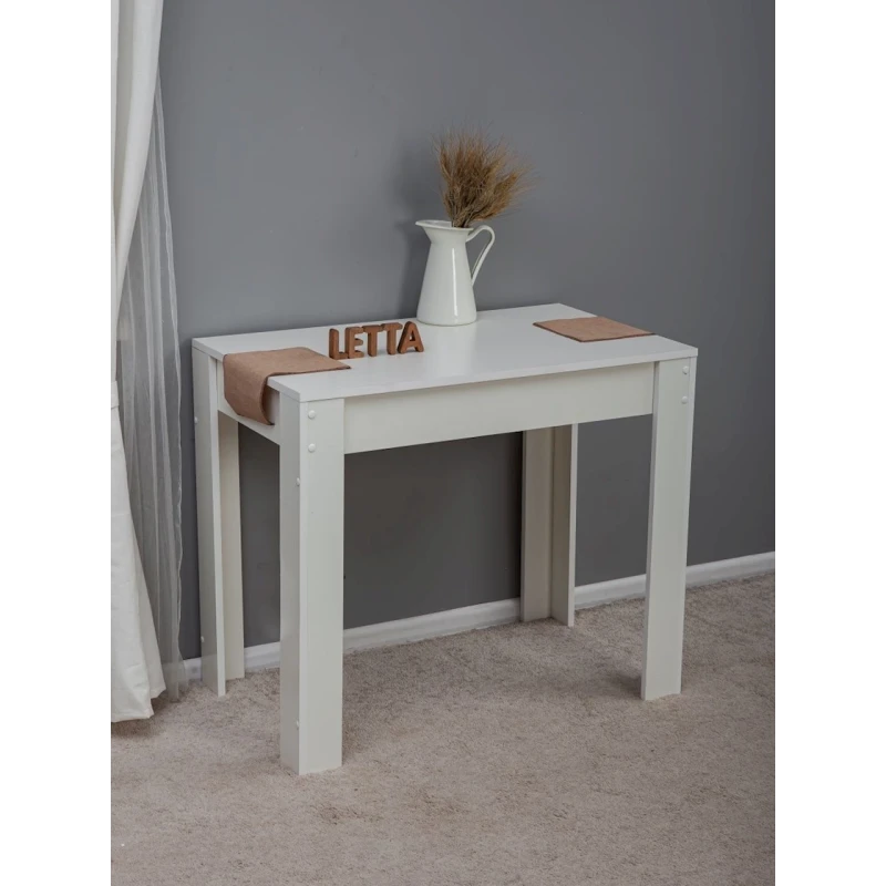 Стол обеденный Letta, ЛДСП, белый, 75.5х53х89 sm Стол обеденный Letta, ЛДСП, белый, 75.5х53х89 sm