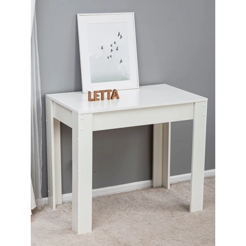 Стол обеденный Letta, ЛДСП, белый, 75.5х53х89 sm Стол обеденный Letta, ЛДСП, белый, 75.5х53х89 sm