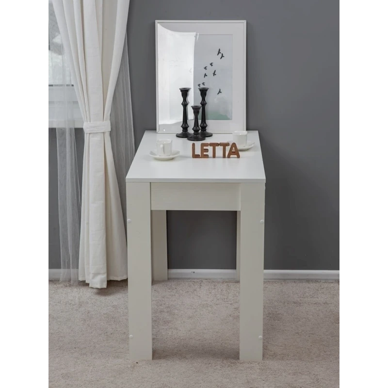 Стол обеденный Letta, ЛДСП, белый, 75.5х53х89 sm Стол обеденный Letta, ЛДСП, белый, 75.5х53х89 sm