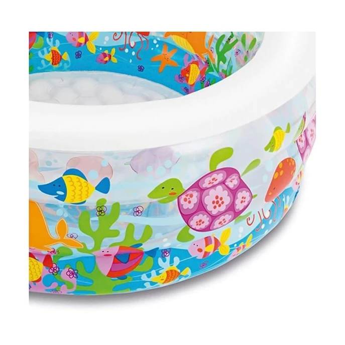 Бассейн Intex Aquarium детский, надувной, круглый, 152х56 см, 360 л, белый/разноцветный Бассейн Intex Aquarium детский, надувной, круглый, 152х56 см, 360 л, белый/разноцветный