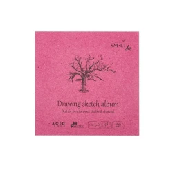 Альбом Smiltainis Drawing Layflat для карандашей, ручек и угля, 140x140, 120г, 48 листов