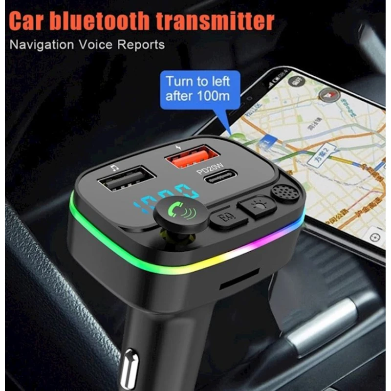 Автомобильный FM трансмиттер P3-PD Black