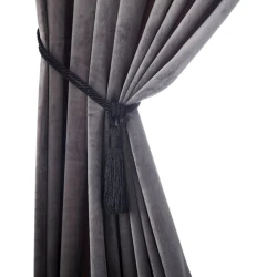 Держатель для штор JYSK Hvasser, 1 шт, 55 см, полиэстер, черный