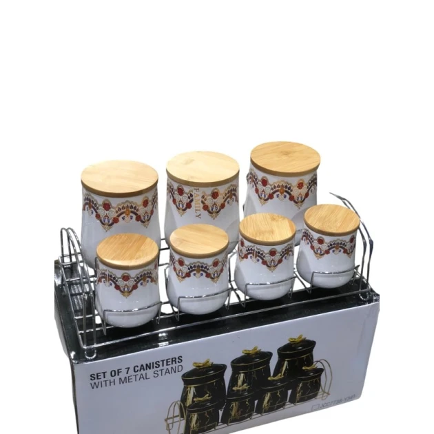 Набор емкостей для специй smil_1077, белый, 7 шт.