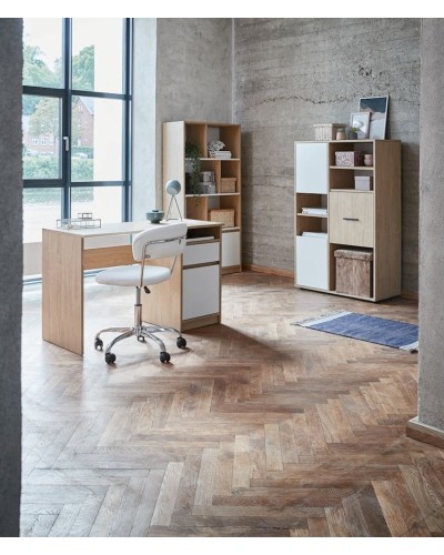 Yazı masası Jysk Billund 3681622, DSP/melamin, ağ/qəhvəyi, 55х128х75 sm