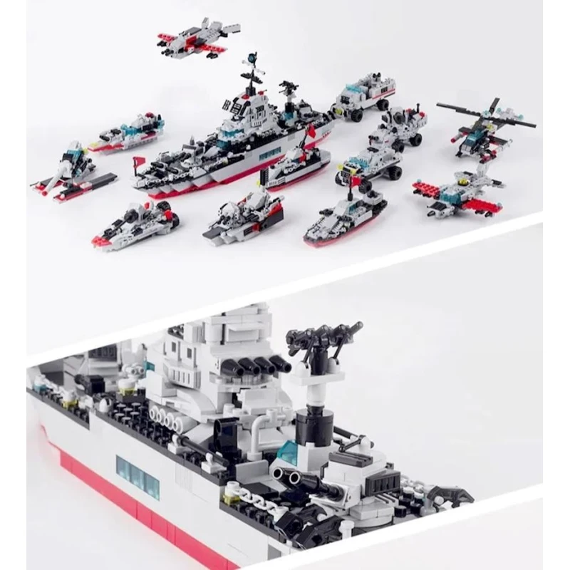 Блочный конструктор Decool Военный корабль 31039, 739 элементов Блочный конструктор Decool Военный корабль 31039, 739 элементов