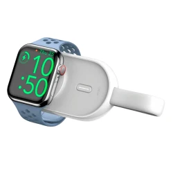 Беспроводное зарядное устройство для умных часов Wiwu Wi-M20 2-in-1 White Беспроводное зарядное устройство для умных часов Wiwu Wi-M20 2-in-1 White