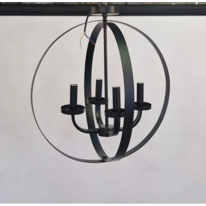 Люстра подвесная Şəms Aydınlatma 85013, 4xE14, черная, металл - 8109-4 BK Люстра подвесная Şəms Aydınlatma 85013, 4xE14, черная, металл - 8109-4 BK