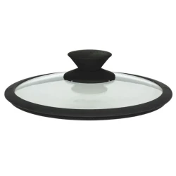 Крышка Tognana, стекло/силикон, черная, 24 см