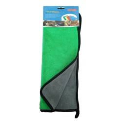 Салфетка из микрофибры для автомобиля, 39х27 см, Зеленая/Серая Салфетка из микрофибры для автомобиля, 39х27 см, Зеленая/Серая