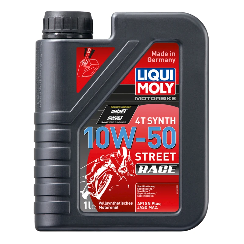 Моторное масло Liqui Moly 4T Synth Street Race 10W-50, 1л Моторное масло Liqui Moly 4T Synth Street Race 10W-50, 1л