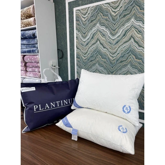 Yastıq MiraNova SF-671, satin/bambuk, ağ, 50х70 sm, 1 əd