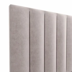 Односпальная кровать Art_tek_yataq(120) 37, ламинат/текстиль, бежевая, 200x85x120 см