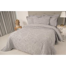 Örtük və yastıq üzü dəsti Tivolyo Home Serra, 260x240 sm, avro, pambıq, boz