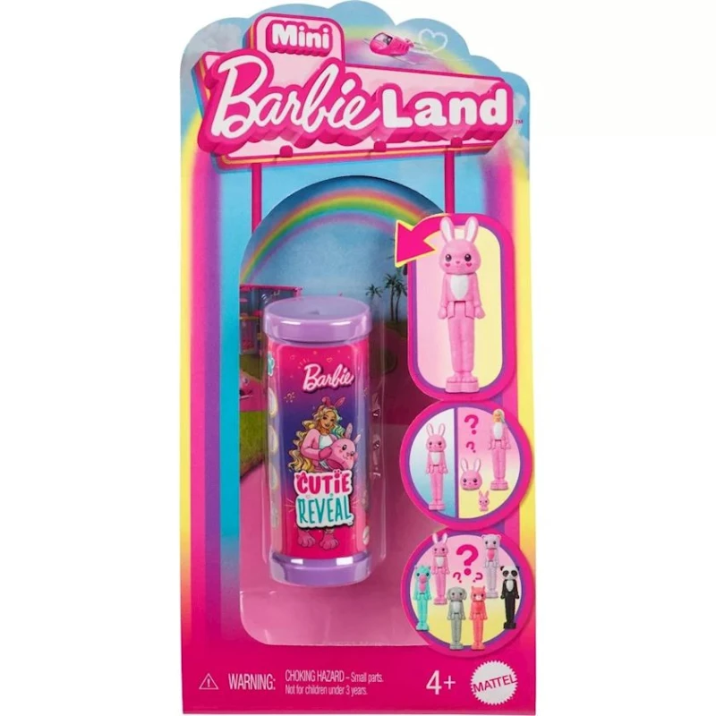 Кукла-сюрприз Mattel Mini BarbieLand Cutie Reveal HYM25, 4 см, 4 года+