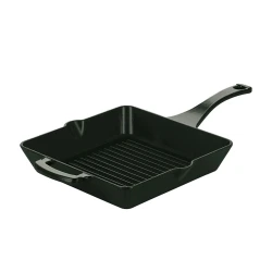 Сковородка-гриль Gipfel Majolica 2287, 27х27 см, чугун, черная