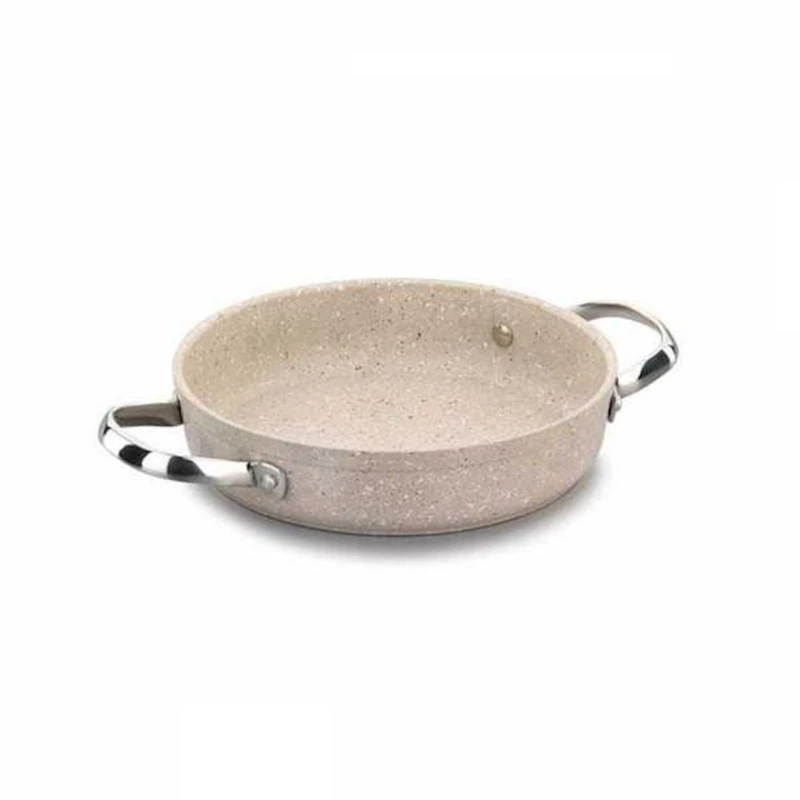 Сковородка для омлета Korkmaz Granita A1271, 20 см, алюминий с антипригарным покрытием, две ручки, Бежевый