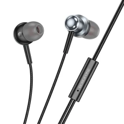 Проводные наушники Borofone BM87 металлик серый