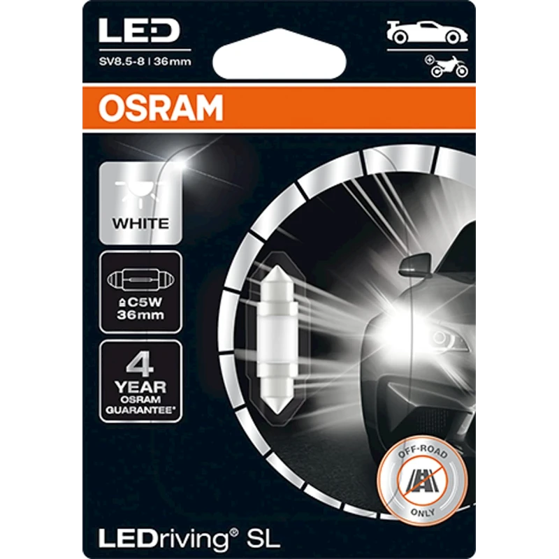 Светодиодная лампа для автомобиля Osram LEDriving SL 36 мм, 12 V (6438DWP-01B)