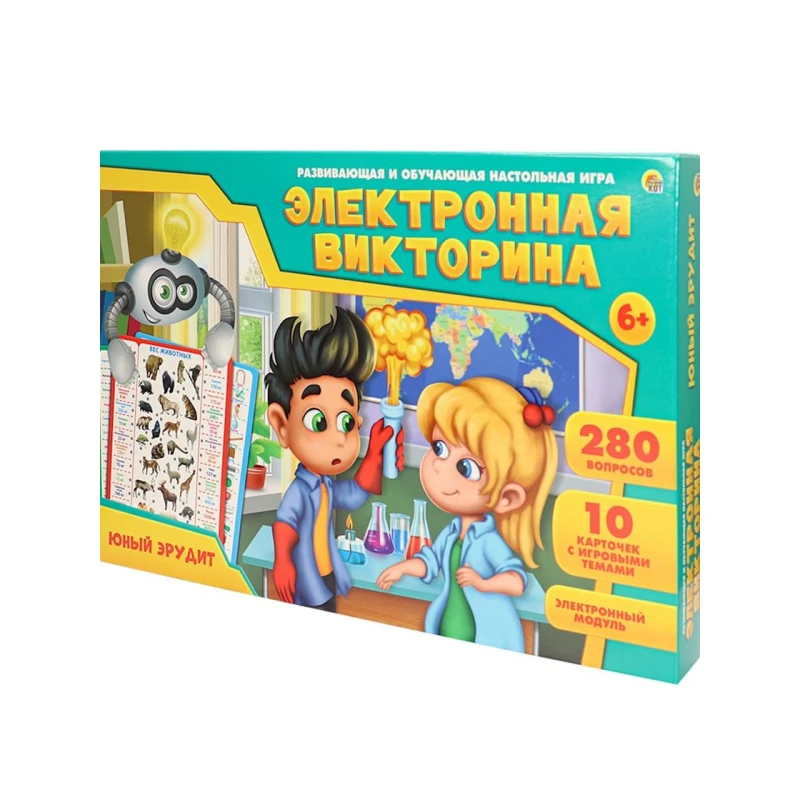 Игра электронная викторина Рыжий кот Юный эрудит, 6+ лет