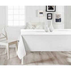 Скатерть Serwant Home Venedik 100% бархат, белая, 140x250 см