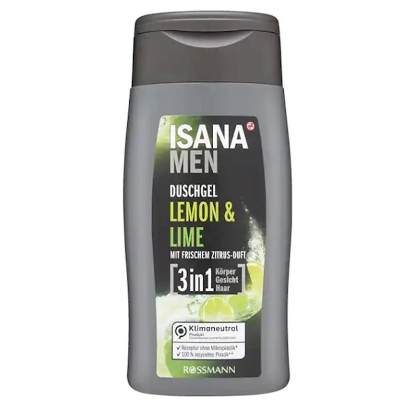 Гель для душа Isana Men 3в1 Lemon & Lime 300 мл