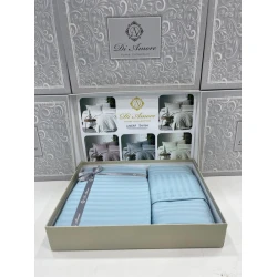 Комплект постельного белья MiraNova FS-575, пододеяльник 160х220 см, простыня 170х240 см, наволочки 50х70 см, хлопок, голубой