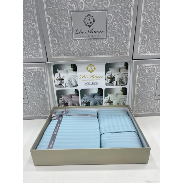 Комплект постельного белья MiraNova FS-575, пододеяльник 160х220 см, простыня 170х240 см, наволочки 50х70 см, хлопок, голубой