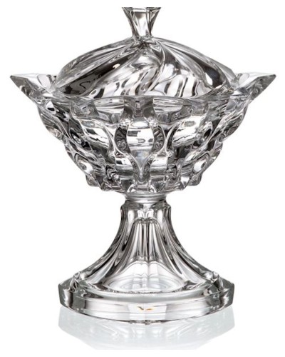 Şirniyyat qabı Hom-me 104357, 62x42x25 sm, büllur, şəffaf