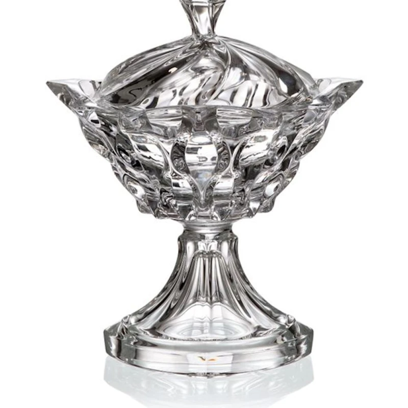 Конфетница Hom-me 104357, 62x42x25 см, хрусталь, прозрачный Конфетница Hom-me 104357, 62x42x25 см, хрусталь, прозрачный