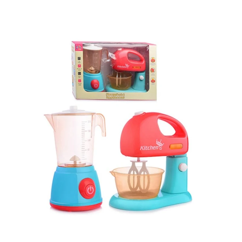Oyuncaq məişət texnikası dəsti qutuda blender və mikser, firuzəyi/qırmızı Oyuncaq məişət texnikası dəsti qutuda blender və mikser, firuzəyi/qırmızı