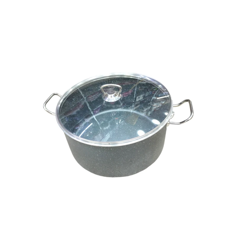 Кастрюля Ozguven HMSD_QQ26 гранит, серая, 26 см