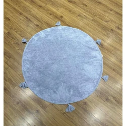 Ковровая дорожка Natural halı nth_GREY09Q, 120x120 см, хлопок, серый