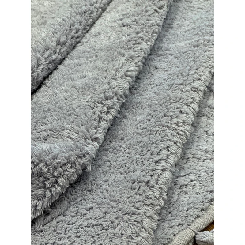 Ковровая дорожка Natural halı nth_GREY09Q, 120x120 см, хлопок, серый