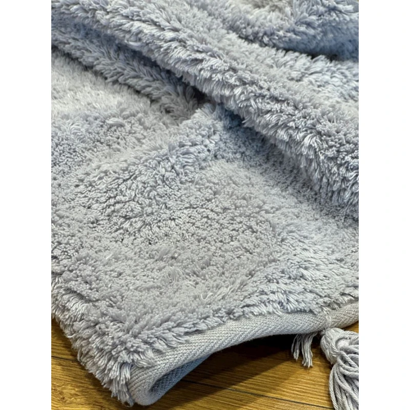 Ковровая дорожка Natural halı nth_GREY09Q, 120x120 см, хлопок, серый