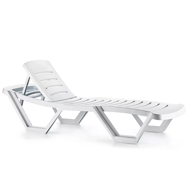 Шезлонг Irak Plastik HZ150, 187x43x63 см, пластик, белый Шезлонг Irak Plastik HZ150, 187x43x63 см, пластик, белый